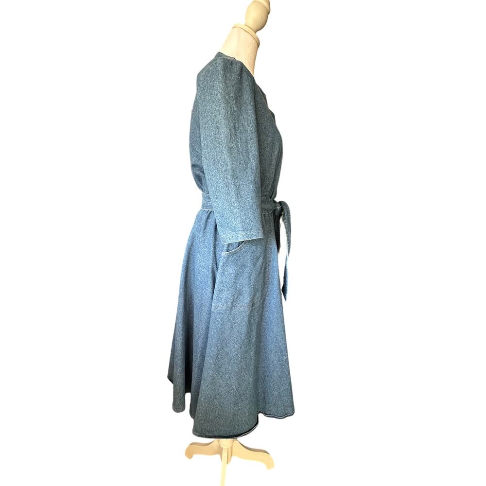 Sewlip Fashion Button Down Denim Western Boho Midi Dress - Picture 2 of 8